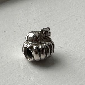Pandora Cat Charm. Sterling Silver